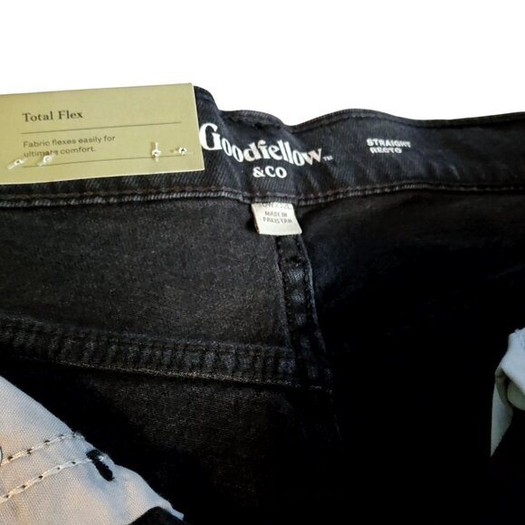 Goodfellow & Co Mens Black Stretch Jeans 30x32 Cotton Elastane Blend StraightFit - Picture 9 of 10